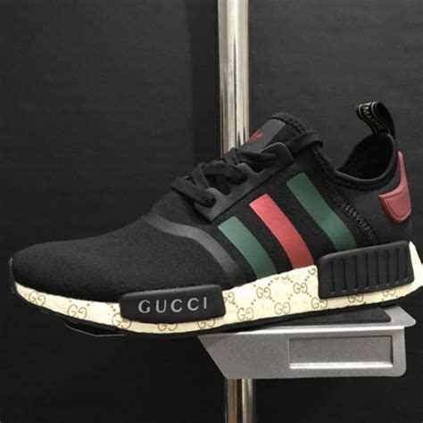 gucci x adidas nmd's black